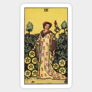 NINE OF PENTACLES Sticker